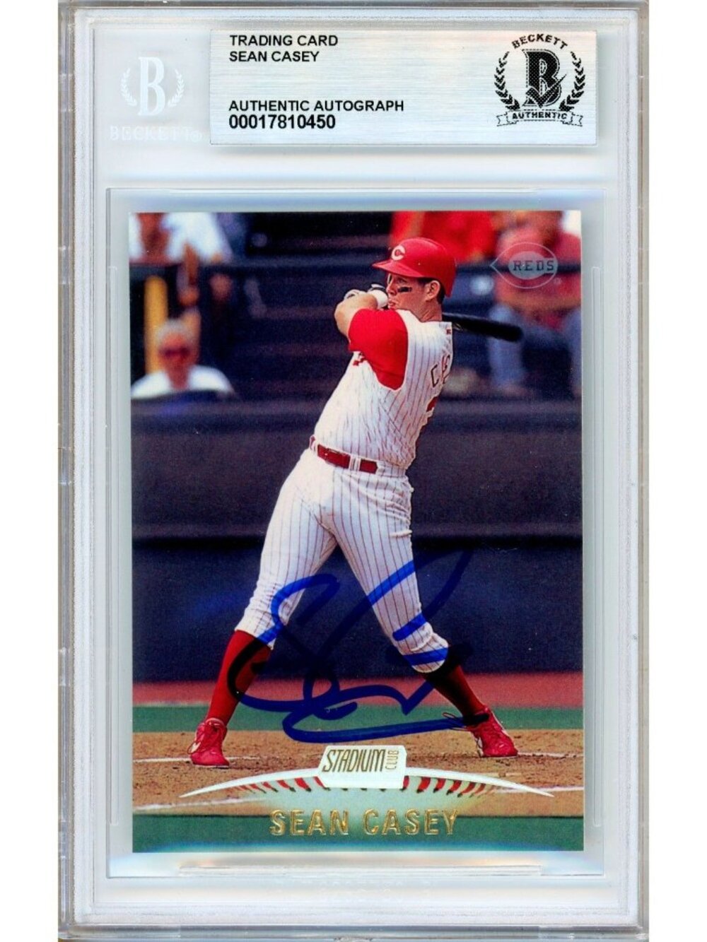 Sean Casey Signed 1999 Topps Stadium Club #237 Cincinnati Reds BAS Slab Auto MLB